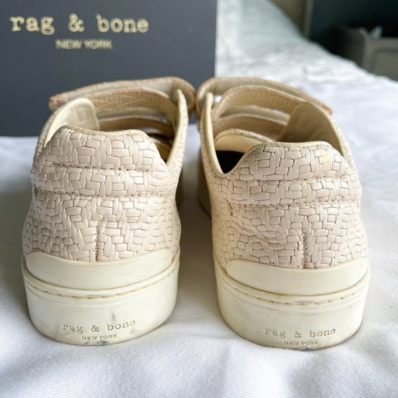 Rag & Bone Kent Velcro Off-White Neutral Sneakers - Picture 7 of 12
